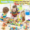 250 Pcs Tubular Pipes & Spout STEAM Interlocking Educational Building Blocks Set, Kids Tube Locks Construction Set with Storage Box, Idea Book, Preschool Educational Toy Gift for Toddlers Age 3+ view 2