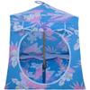 Toy Play Pop Up Tent, 2 Sleeping Bags, Aqua with Flower Print Fabric for Stuffed Animals, Dolls view 1