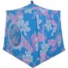 Toy Play Pop Up Tent, 2 Sleeping Bags, Aqua with Flower Print Fabric for Stuffed Animals, Dolls view 4