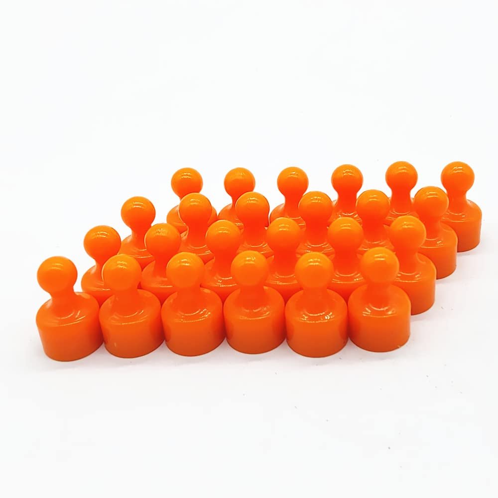 24 Magnetic Push Pins Miniature Game Piece Pawn Magnet Useful for Fridge, Office, Map Kitchen, Whiteboard, Photo, Fun Colorful Classroom Magnets