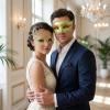 Coddsmz Couple Masquerade Masks Metal & Plastic Venetian Party Mask Set (Gold+Gold) view 3