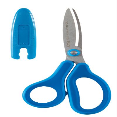 PLUS Japan Fitcut Curve Kids Scissors, Right-Handed, Blue