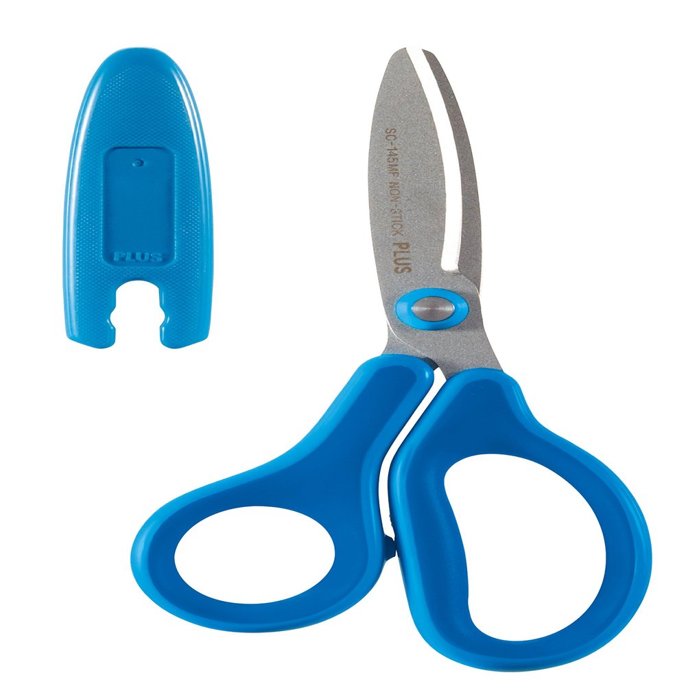 PLUS Japan Fitcut Curve Kids Scissors, Right-Handed, Blue