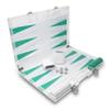 Rolling 66 16-Inch Lucite Deluxe Backgammon Set (Turquoise) view 1