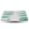 Rolling 66 16-Inch Lucite Deluxe Backgammon Set (Turquoise) view 2