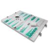 Rolling 66 16-Inch Lucite Deluxe Backgammon Set (Turquoise) view 3