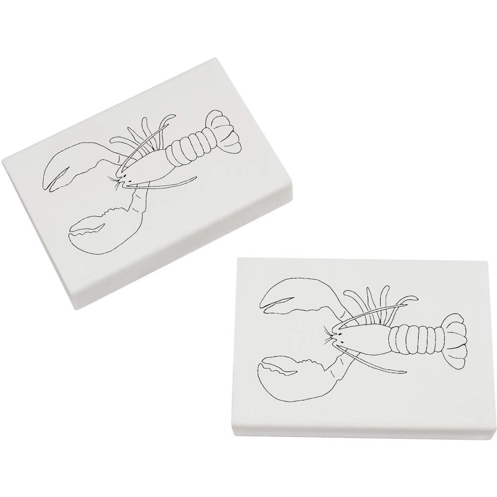 Azeeda 2 x 45mm 'Lobster' Erasers/Rubbers (ER00019339)