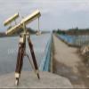 Humaira Nauticals Brass Handmade Nautical Marine Double Barrel Telescope With Wooden Tripod A view 2