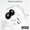 15/20/ 40 Class Aluminum Steel Wire Scale Landing Gear; 20/40 Class Front/Tail Landing Skid; Foam/PU Wheels Combo Set for RC Flying Airplane (LGA-20) view 2