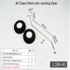 15/20/ 40 Class Aluminum Steel Wire Scale Landing Gear; 20/40 Class Front/Tail Landing Skid; Foam/PU Wheels Combo Set for RC Flying Airplane (LGW-40) view 2