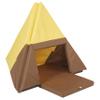 ECR4Kids SoftZone Camp, Canoe and Tumble Too, Folding Playmat, Chocolate/Yellow view 1