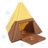 ECR4Kids SoftZone Camp, Canoe and Tumble Too, Folding Playmat, Chocolate/Yellow view 2