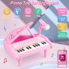 Amy&Benton Piano Music Toy Baby for Toddlers Pink for Girls 1-3 Girl First Birthday Gift for 1 2 3 Years Old Girl 1st Birthday Toy Presents for 1 2 3+ Kids Gift view 2