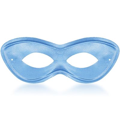 Light Blue Super Hero Fabric Eye Mask - 2.87" x 8.25" - Durable, Comfortable & Perfect Fit - Ideal for Parties, Cosplay & More