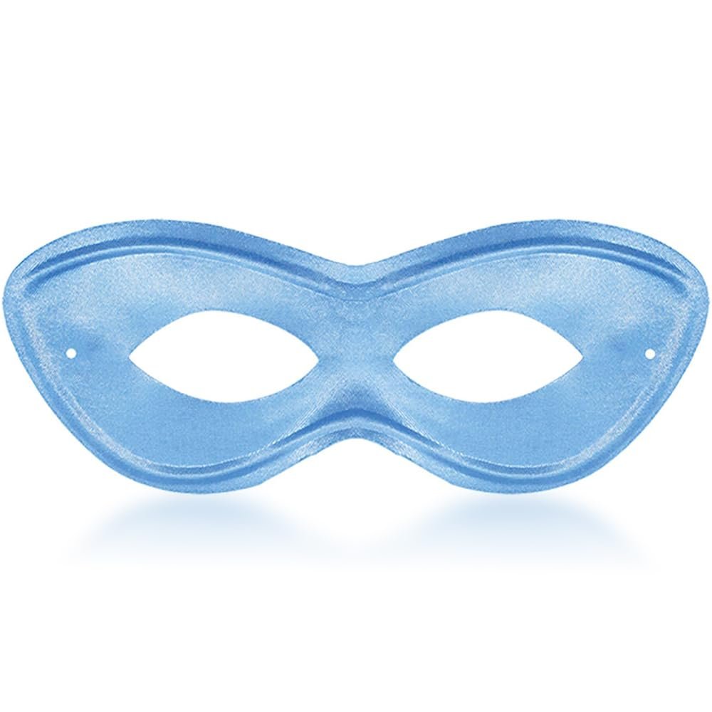 Light Blue Super Hero Fabric Eye Mask - 2.87" x 8.25" - Durable, Comfortable & Perfect Fit - Ideal for Parties, Cosplay & More