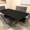 Felt Poker Table covers that fits any Lifetime folding table - Custom made to order - casino green, black, blue, purple, brown, tan or red (Black, 8 ft rectangle 96 * 30) view 2