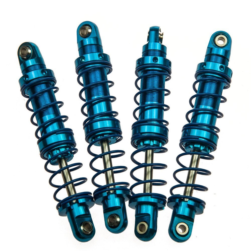 4Pcs 80mm Aluminum Suspension Shock Absorbers Set for 1/10 RC Crawler Axial SCX10 D90 D110 (80mm)