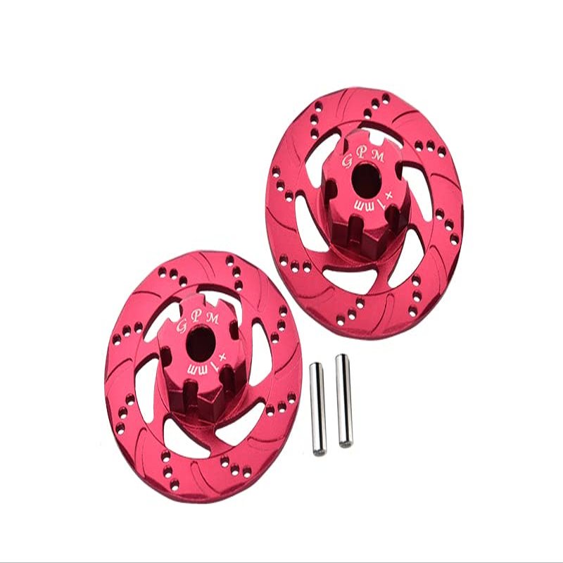 GPM for Traxxas Unlimited Desert Racer 4X4 (#85076-4) Upgrade Parts Aluminum +1mm Hex with Brake Disk - 1Pr Set Red