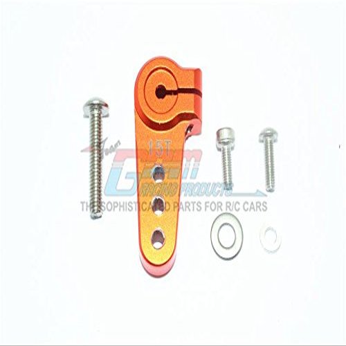 Aluminum Adjustable 15T Servo Horn For LOSI 1:6 4WD Super Baja Rey LOS05013 / Super Baja Rey 2.0 LOS05021 Upgrades - Orange