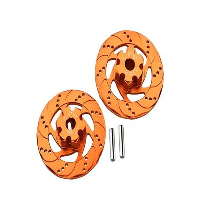GPM For Traxxas Unlimited Desert Racer 4X4 (#85076-4) Upgrade Parts Aluminum +1mm Hex With Brake Disk - 1Pr Set Orange