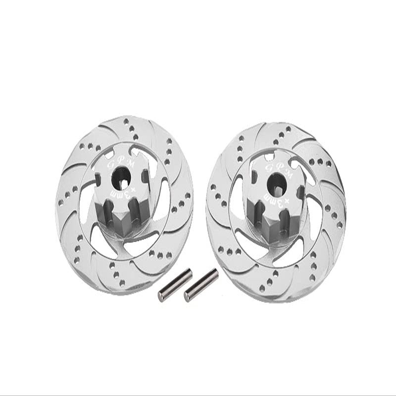 GPM For Traxxas Unlimited Desert Racer 4X4 (#85076-4) Upgrade Parts Aluminum +3mm Hex With Brake Disk - 1Pr Set Silver