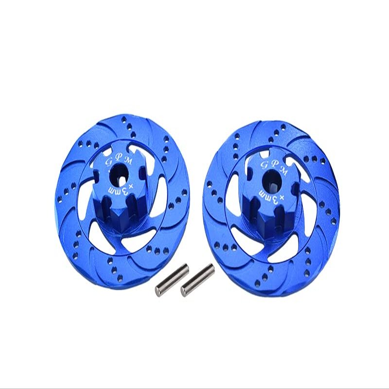 GPM For Traxxas Unlimited Desert Racer 4X4 (#85076-4) Upgrade Parts Aluminum +3mm Hex With Brake Disk - 1Pr Set Blue