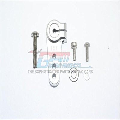 Aluminum Adjustable 15T Servo Horn For LOSI 1:6 4WD Super Baja Rey LOS05013 / Super Baja Rey 2.0 LOS05021 Upgrades - Silver