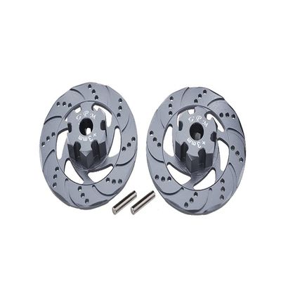 GPM For Traxxas Unlimited Desert Racer 4X4 (#85076-4) Upgrade Parts Aluminum +3mm Hex With Brake Disk - 1Pr Set Gray Silver