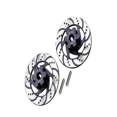 GPM For Traxxas Unlimited Desert Racer 4X4 (#85076-4) Upgrade Parts Aluminum +3mm Hex With Brake Disk With Silver Lining - 1Pr Set Black
