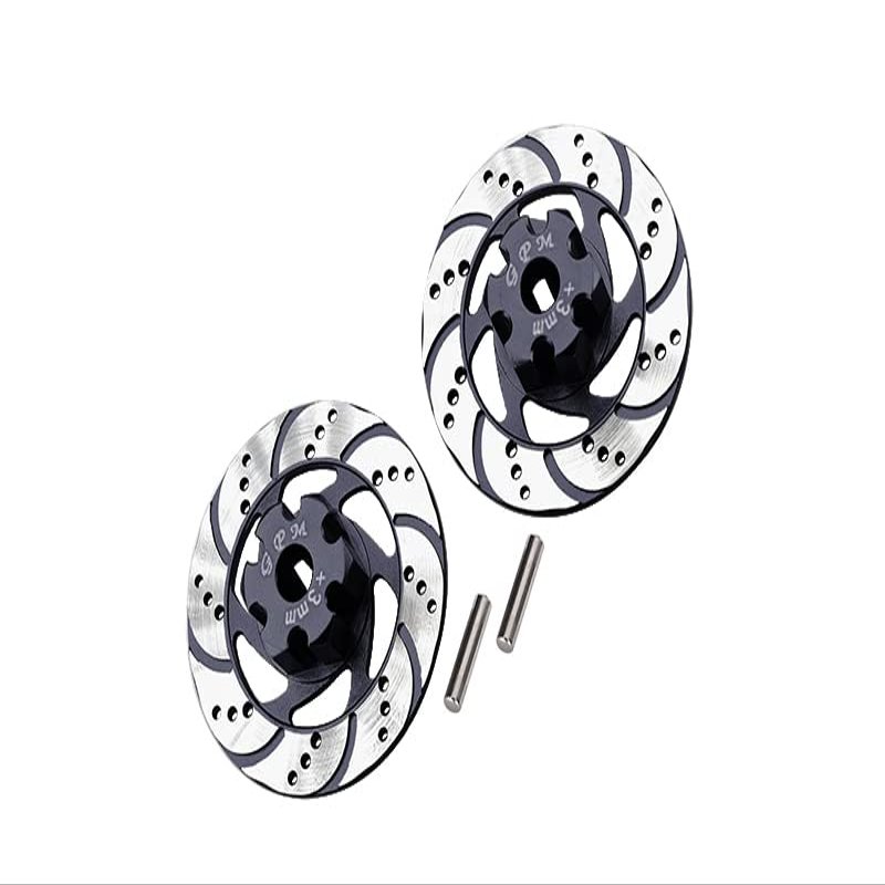 GPM For Traxxas Unlimited Desert Racer 4X4 (#85076-4) Upgrade Parts Aluminum +3mm Hex With Brake Disk With Silver Lining - 1Pr Set Black