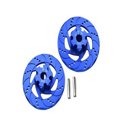 GPM for Traxxas Unlimited Desert Racer 4X4 (#85076-4) Upgrade Parts Aluminum +1mm Hex with Brake Disk - 1Pr Set Blue