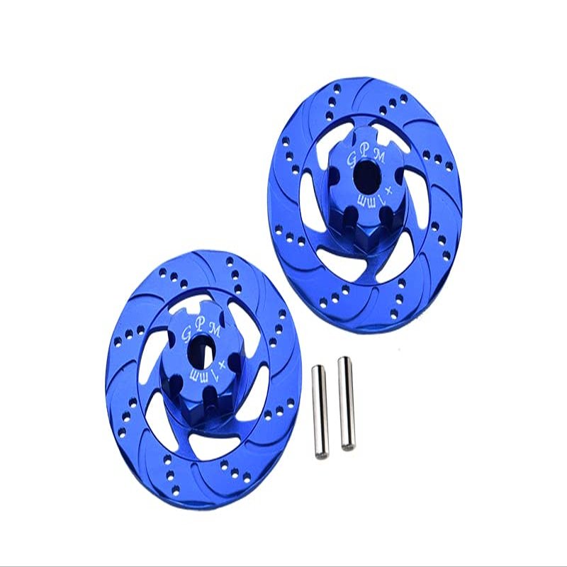 GPM for Traxxas Unlimited Desert Racer 4X4 (#85076-4) Upgrade Parts Aluminum +1mm Hex with Brake Disk - 1Pr Set Blue