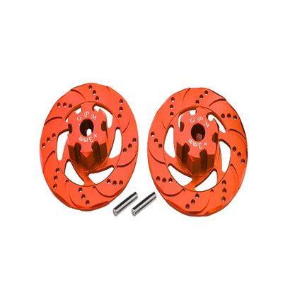 GPM For Traxxas Unlimited Desert Racer 4X4 (#85076-4) Upgrade Parts Aluminum +3mm Hex With Brake Disk - 1Pr Set Orange