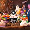 164PCS Halloween Cupcake Toppers Wrappers - Spider Web Pumpkin Zombie Hand Cake Party Decorations Supplies view 2