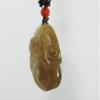 1.8" China Certified Nature Hetian Nephrite Jade Smart Blessing Bat and Persimmon Fine Carved Necklace Pendants view 3