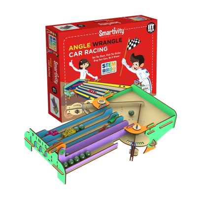 Smartivity Angle Wrangle Car Racing Stem, DIY, Educational, Learning, Building and Construction Toy