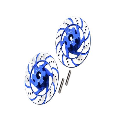 GPM For Traxxas Unlimited Desert Racer 4X4 (#85076-4) Upgrade Parts Aluminum +3mm Hex With Brake Disk With Silver Lining - 1Pr Set Blue'