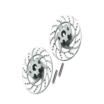 GPM For Traxxas Unlimited Desert Racer 4X4 (#85076-4) Upgrade Parts Aluminum +3mm Hex With Brake Disk With Silver Lining - 1Pr Set Silver