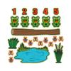 5 Green Speckled Frogs Nursery Rhyme Felt Play Art Set Flannel Board Story Storyboard Pieces view 1