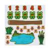 5 Green Speckled Frogs Nursery Rhyme Felt Play Art Set Flannel Board Story Storyboard Pieces view 2