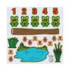 5 Green Speckled Frogs Nursery Rhyme Felt Play Art Set Flannel Board Story Storyboard Pieces view 3