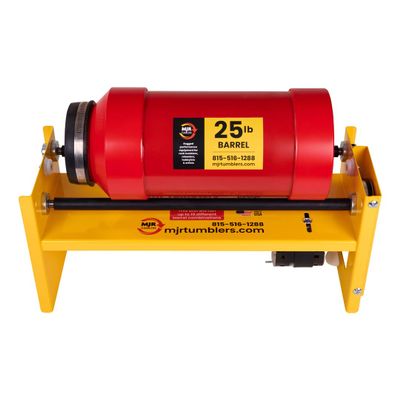 MJR Tumblers Commercial Duty 25lb Rock Tumbler. Capable of Running 18 Different Barrel Sizes & Combinations. Unmatched Quality, Durability & Versatility. MJR is a USA Disabled & Veteran Owned Company.