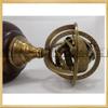 Mahira Nautical Ares India 5" Nautical Brass Armillary Sphere World Globe Rosewood Base Table Decor Gift view 3