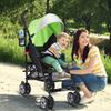 BABY JOY Lightweight & Compact Travel Stroller, Infant to Toddler, Adjustable Backrest & Canopy, Cup Holder, Storage Basket, 5-Point Harness, Easy Fold, Green view 2