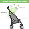 BABY JOY Lightweight & Compact Travel Stroller, Infant to Toddler, Adjustable Backrest & Canopy, Cup Holder, Storage Basket, 5-Point Harness, Easy Fold, Green view 3