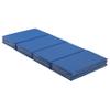 ECR4Kids Everyday Folding Rest Mat, 4-Section, 5/8in, Sleeping Pad, Blue/Grey, 5-Pack view 1