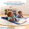 ECR4Kids Everyday Folding Rest Mat, 4-Section, 5/8in, Sleeping Pad, Blue/Grey, 5-Pack view 3