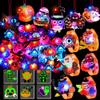 U-Goforst 88 PCS Halloween Party Favors for Kids, Glow in the Dark Light Up Bracelets Necklaces LED Rings Halloween Toys Bulk Classroom Favors Trick or Treat Gifts Goodie Bag Fillers Party Supplies view 1