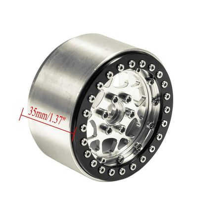 RCLIONS Aluminum 2.2inch Beadlock Wheel Rim for 1/10 Scale RC Crawler Model Car Wraith 90018 -Pack of 1 piece