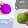 ROHSCE Baby Textured Multi Ball Set, 6pcs Colorful & Bright Child Touch Hand Ball Toy Infant Sensory Balls Massage Soft Ball, 6-12 Months Baby Learning Grasping Soft Sensory Toys for Kids Gift view 2